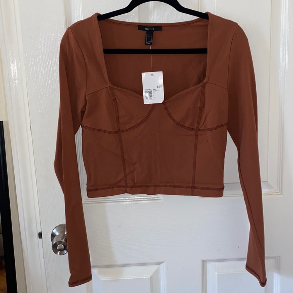 NWT Long sleeve crop top